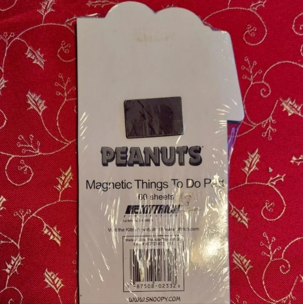 Y2k Snoopy Peanuts Magnetic Things To Do Pad - 60 sheets NWT